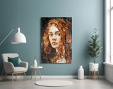 Woman  Glass Wall Art.