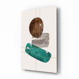 Dance of Earth Colors Glass Wall Art.