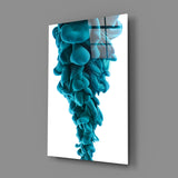 Blue Layers Glass Wall Art.
