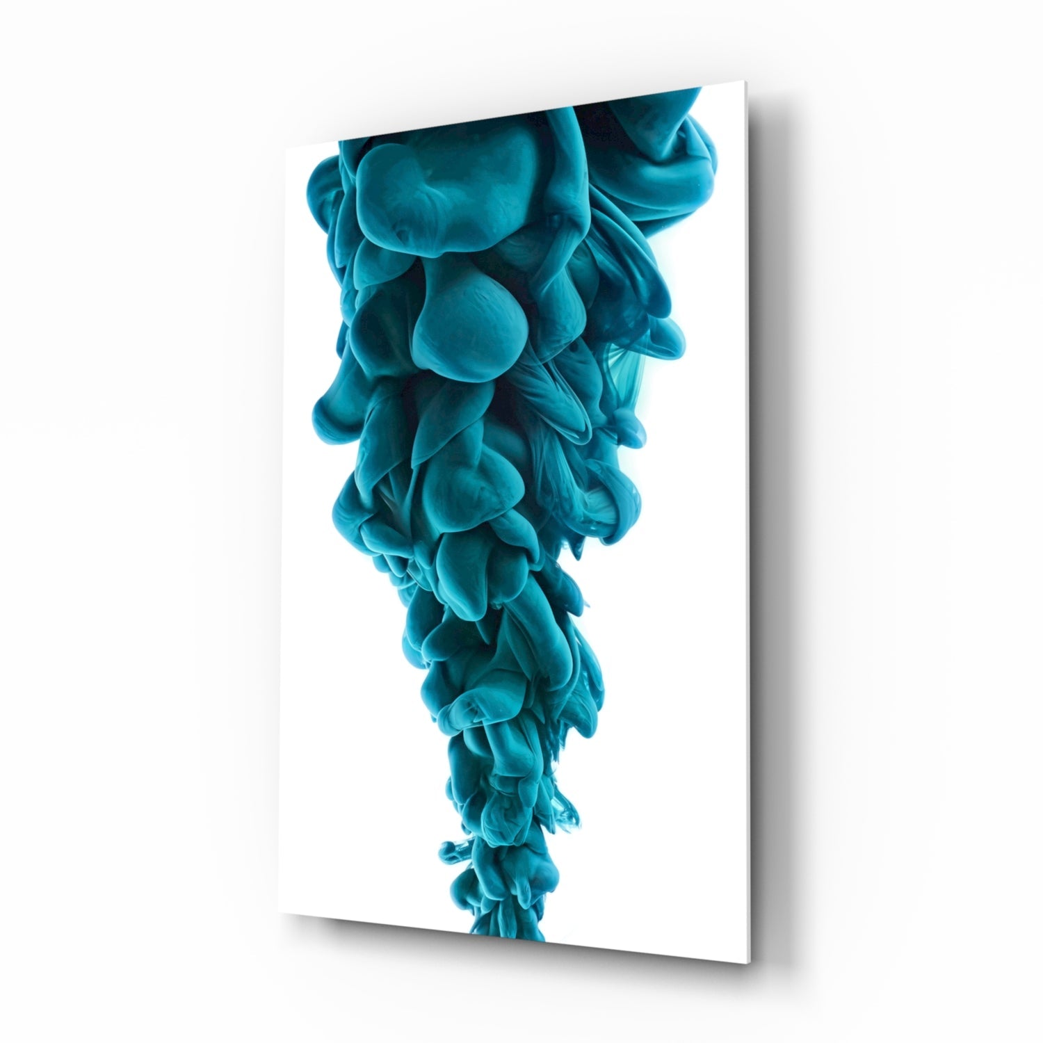 Blue Layers Glass Wall Art.