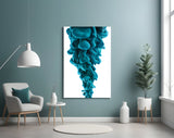 Blue Layers Glass Wall Art.