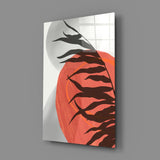 Autumn Red Glass Wall Art.