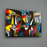 Faces Glass Wall Art.