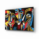 Faces Glass Wall Art.