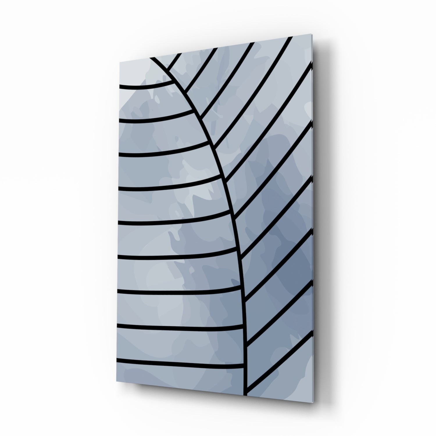 Lines of Leaf Glass Wall Art.