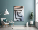 Lines of Waves Glass Wall Art.