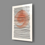 Abstract Sunset Glass Wall Art.