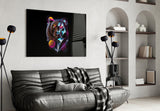Diamond Bear Glass Wall Art.