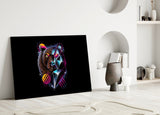 Diamond Bear Glass Wall Art.