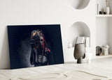 Behind the Mask Glass Wall Art.