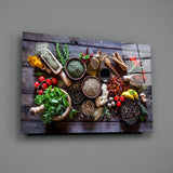 Spices Glass Wall Art.