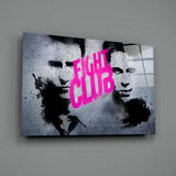 Fight Club Poster Glass Wall Art.