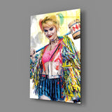 Harley Quinn Glass Wall Art.