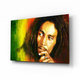 Bob Marley Glass Wall Art.