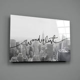 Wanderlust Glass Wall Art.