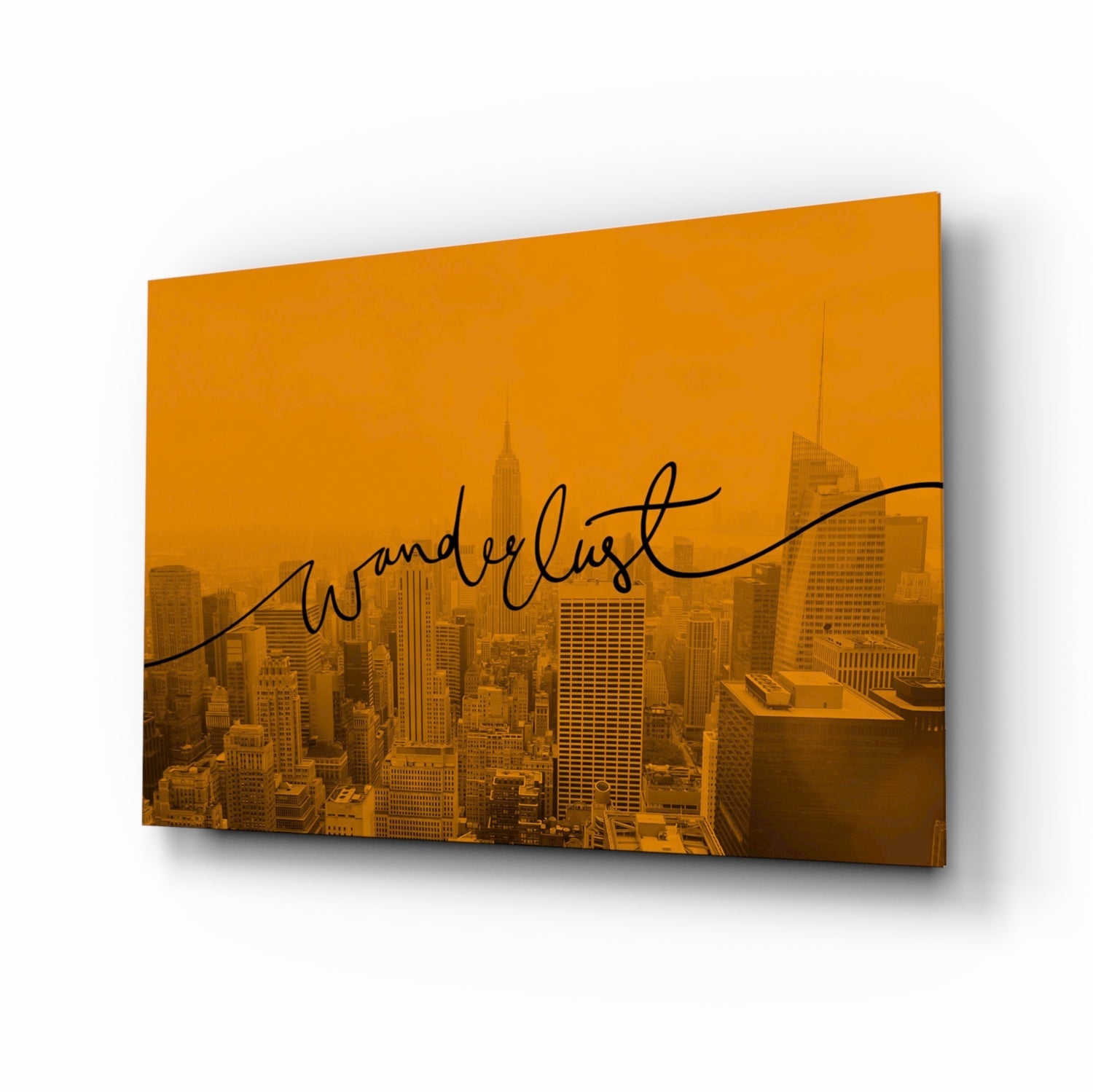 Wanderlust Glass Wall Art.