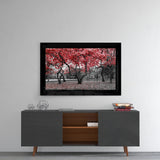 Red Trees Glass Wall Art.