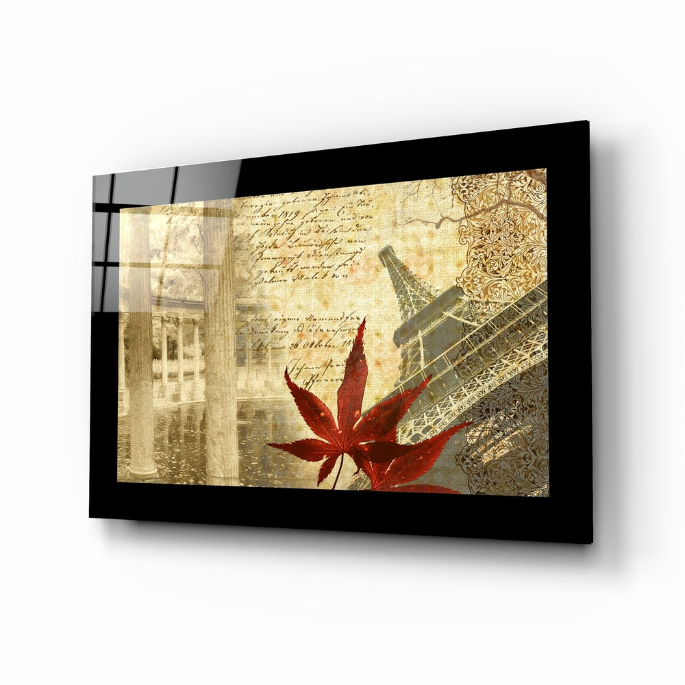Autumn and Paris Glass Wall Art.