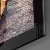Classical Yellow Car Glass Wall Art.