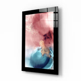 Pink and Blue Glass Wall Art.