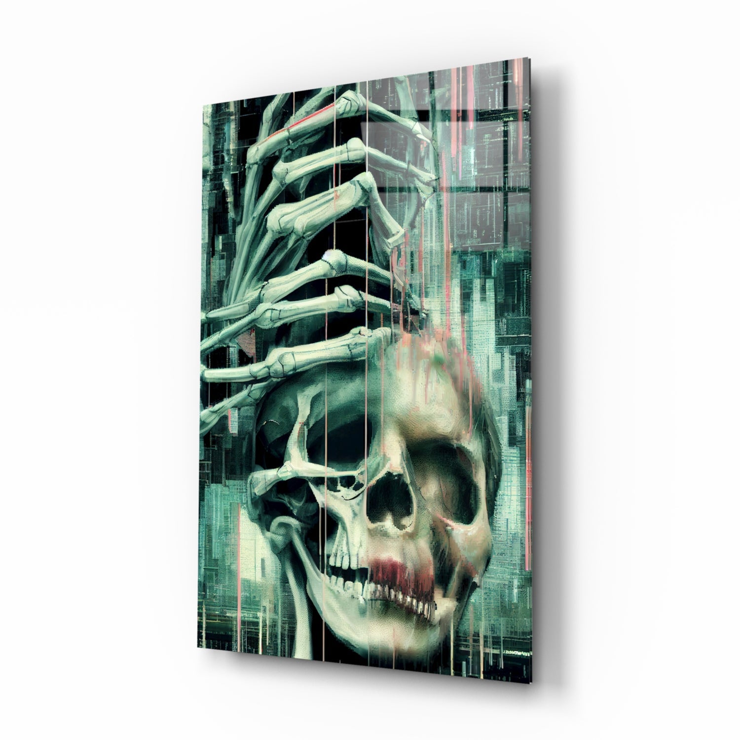 Fall of Skeletons Glass Art  || Designers Collection.