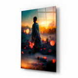 Towards Sunset Glass Wall Art || Designer Collection.