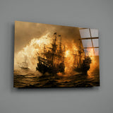 Red Storm Glass Wall Art  || Designer Collection.