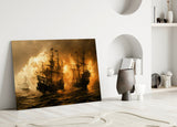Red Storm Glass Wall Art  || Designer Collection.