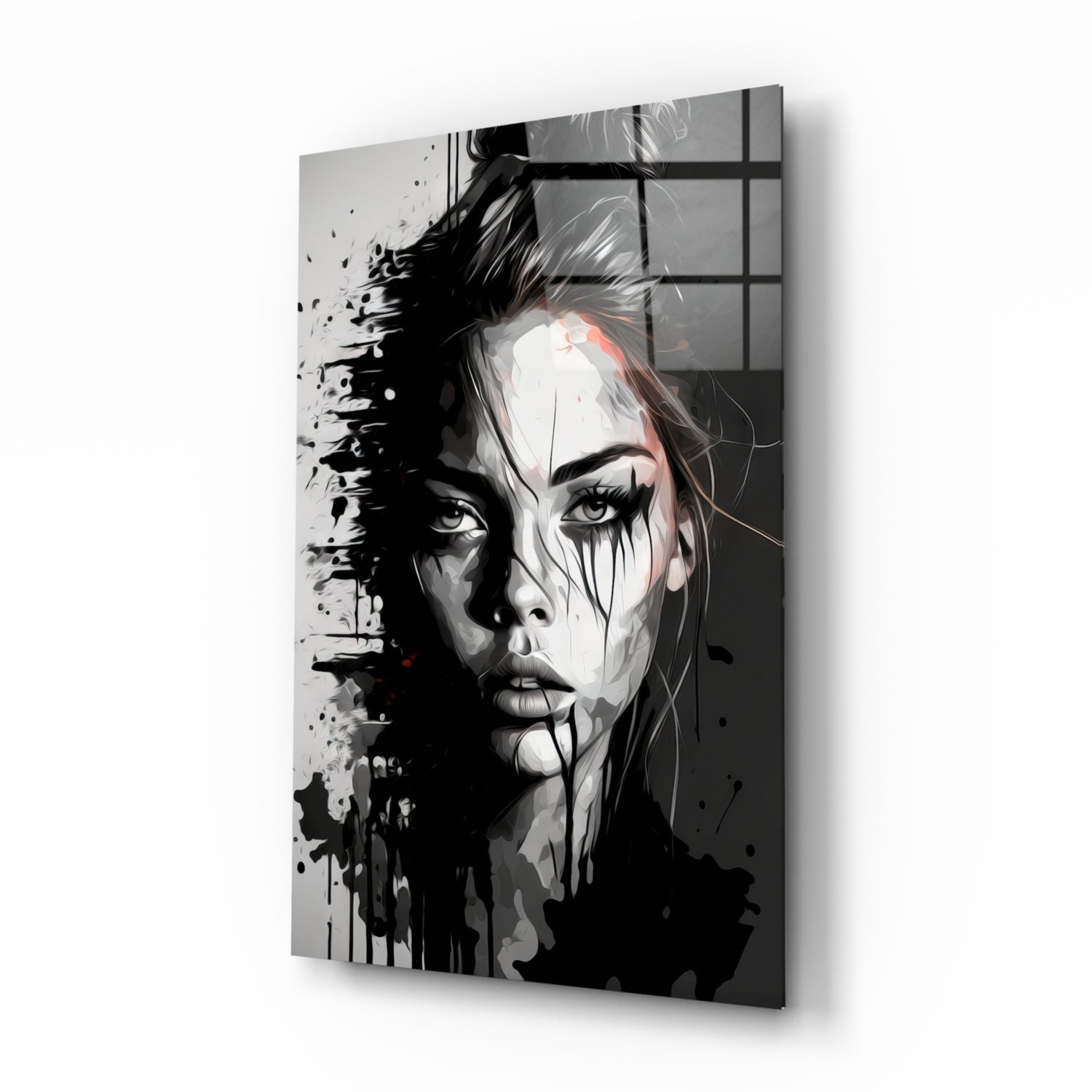 Scribbled Beauty Glass Wall Art  || Designer Collection | Insigne Art Design.