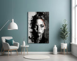 Scribbled Beauty Glass Wall Art  || Designer Collection | Insigne Art Design.