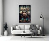 Flower Monarch Glass Wall Art  || Designer Collection | Insigne Art Design.