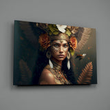 Princess of Flowers Glass Wall Art  || Designer Collection | Insigne Art Design.