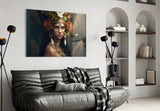 Princess of Flowers Glass Wall Art  || Designer Collection | Insigne Art Design.