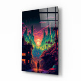Walk to the New Life Glass Wall Art  || Designers Collection | Insigne Art Design.