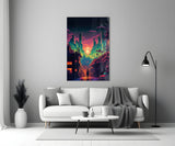 Walk to the New Life Glass Wall Art  || Designers Collection | Insigne Art Design.