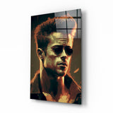 Fight Club - Tyler Durden Glass Wall Art  || Designer Collection.
