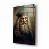 Leonardo da Vinci Glass Wall Art  || Designer Collection.