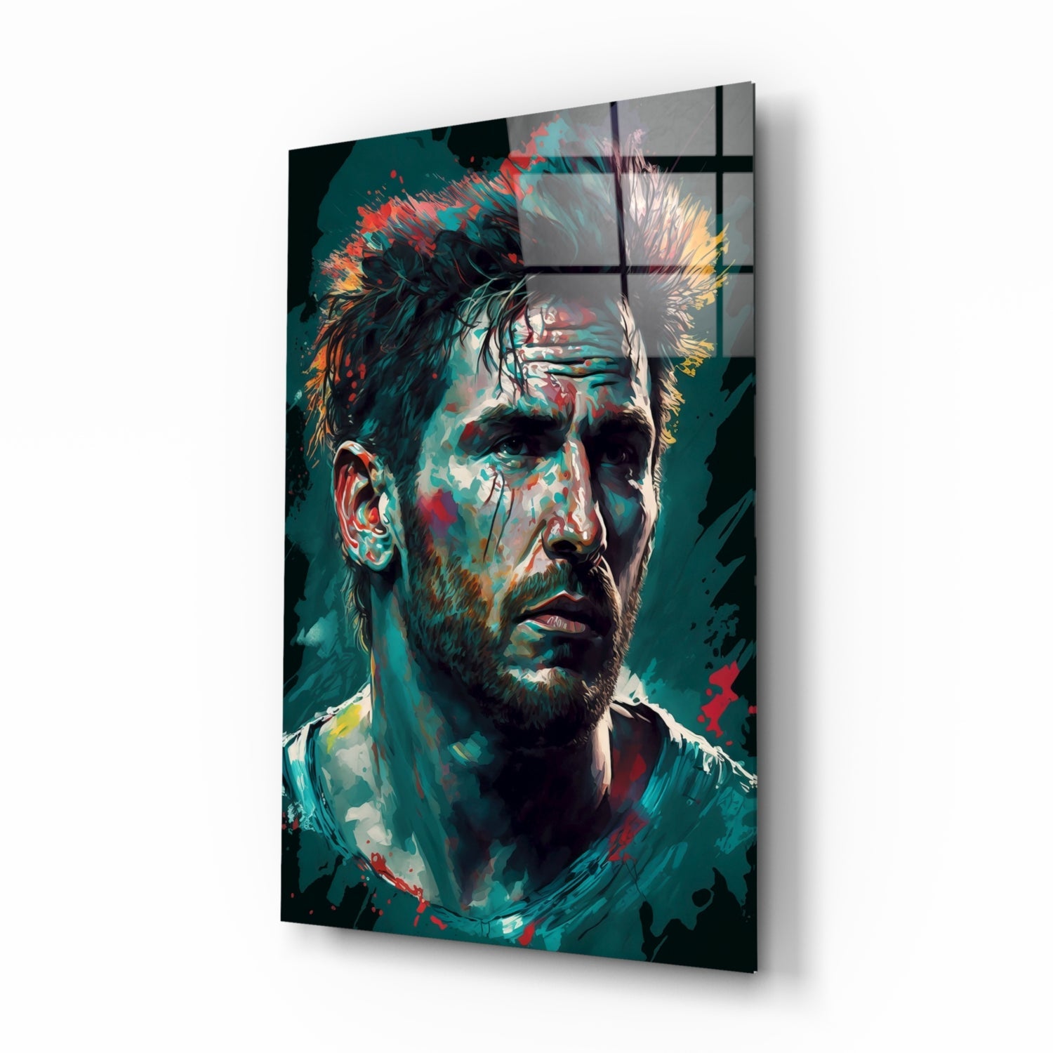 Messi Glass Wall Art  || Designer Collection.