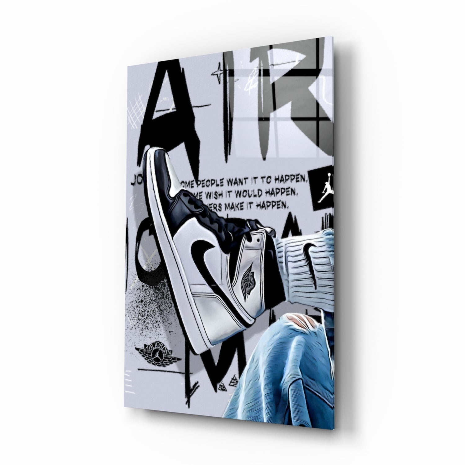 Air Jordan Glass Wall Art || Designer Collection.