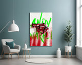 Andy Warhol and Gun Glass Wall Art || Designer Collection.