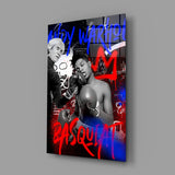 Andy Warhol vs Jean-Michel Basquiat Glass Wall Art || Designer Collection.
