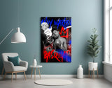 Andy Warhol vs Jean-Michel Basquiat Glass Wall Art || Designer Collection.
