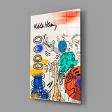 Style of Keith Haring Glass Wall Art || Designer Collection.