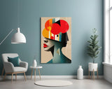 Geometric Thoughts Glass Wall Art || Designer Collection.