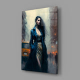 Stand Womanly Glass Wall Art || Designer Collection.