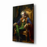 Clown and the Throne Glass Wall Art || Designer's Collection