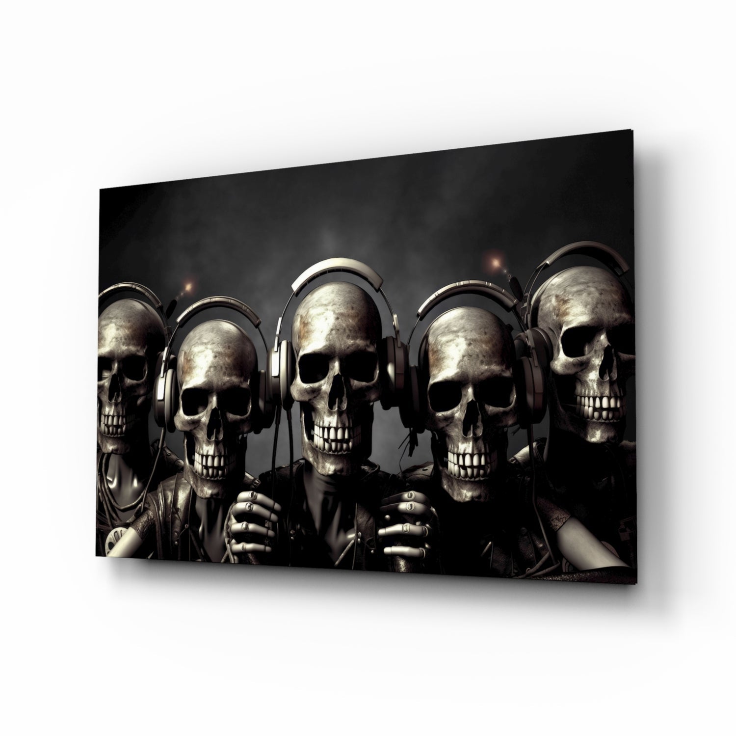 Skull Party Glass Wall Art || Designer's Collection.