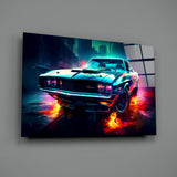 1970 Dodge Challenger  Glass Wall Art || Designer Collection.