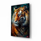 Tiger Glass Wall Art || Designer Collection.