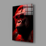 Ape the Thinker Glass Wall Art || Designer Collection.